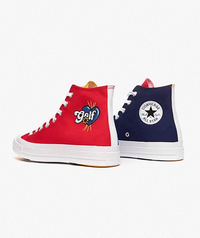 converse x golf wang chuck 70 hi tri panel blue